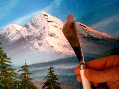 Happy Little Trees Studio Using The Bob Ross Painting Knife For