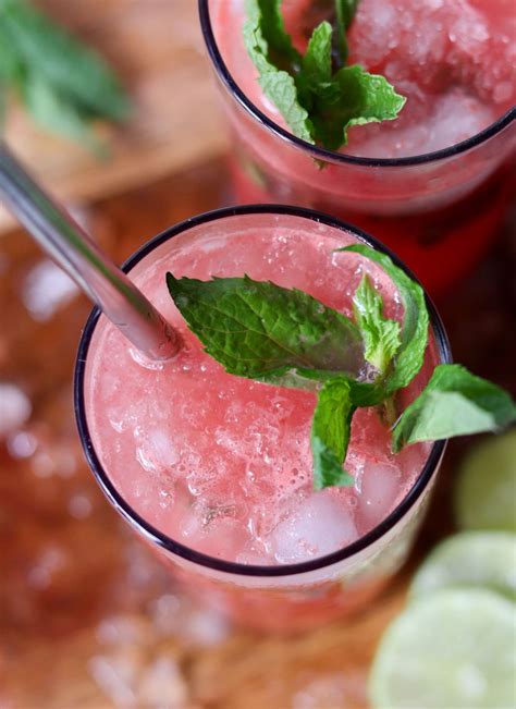 Easy Watermelon Mocktail Non Alcoholic Whole30 Cook At Home Mom