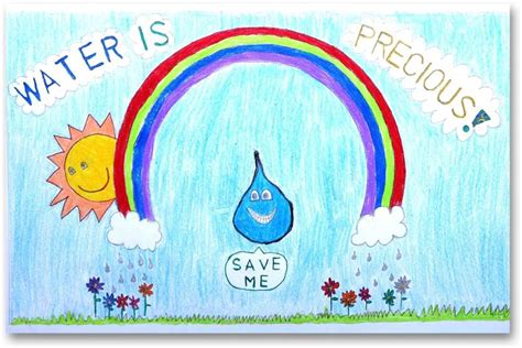 Save Water Poster For School Class 7812 Images Sketch Slogan On