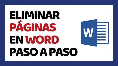 Cómo Eliminar Páginas En Word 2007 2010 Y 2013 Youtube