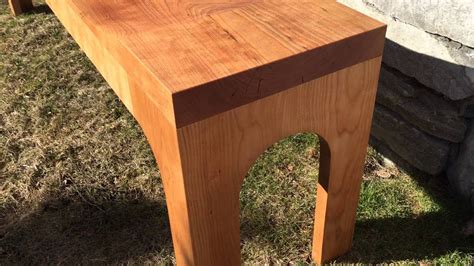 Finished Bench Made From Solid Cherry Youtube