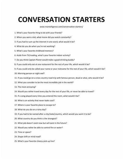 144 Good Conversation Starters Spark Great Conversation And Connections