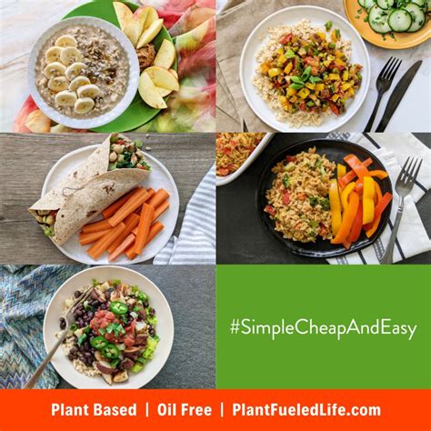Cheap And Easy Plant Based Meals Vegan Oil Free