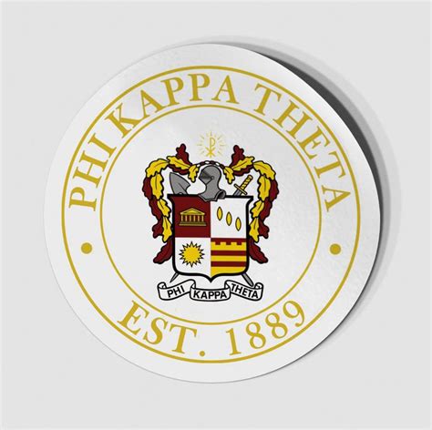 Phi Kappa Theta Circle Crest Shield Decal Sale 695 Greek Gear