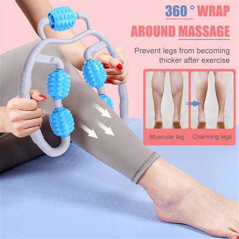 Buy 5 Wheels Foam Shaft Roller Ring Muscle Relaxer Lean Leg Arms Neck Massage At Affordable