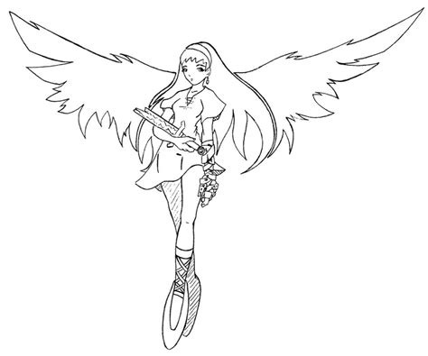 Angel Lineart By N647 On Deviantart