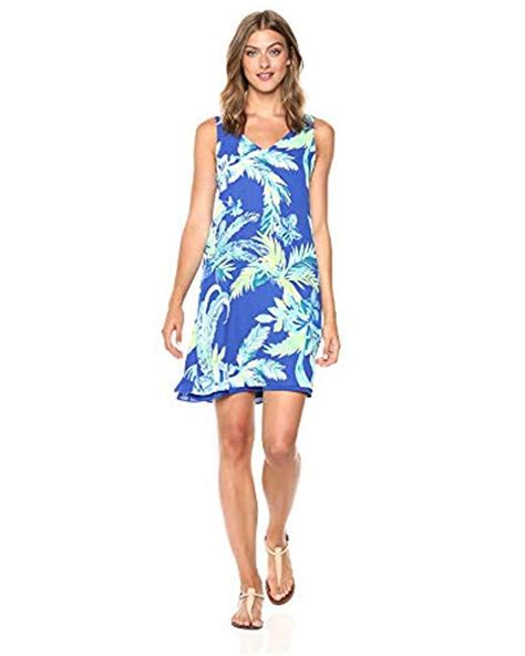 Lilly Pulitzer Florin Sleeveless V Neck Dress In Blue Save 13 Lyst