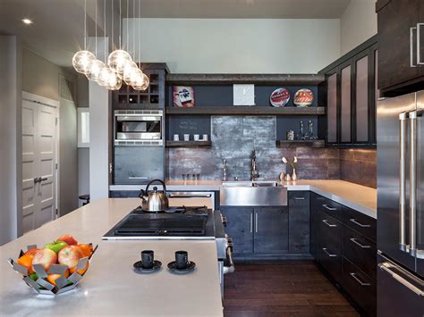 These industrial kitchen cabinets come in varied designs, sure to complement your style. Modern Industrial Kitchen With Barn Wood Cabinetry | HGTV