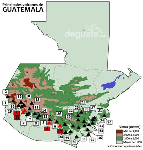 Los 37 Volcanes De Guatemala DEGUATE Com