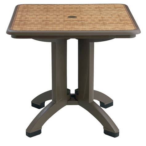 Grosfillex Us743037 Havana 32 X 32 Square Resin Folding Table With