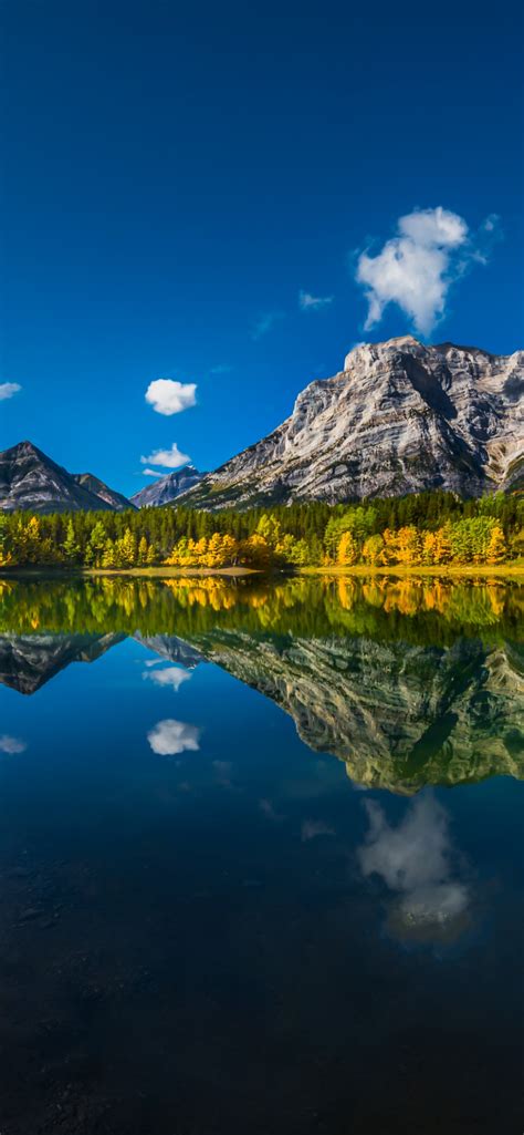 Wedge Pond Wallpaper 4k Canada Clear Sky Reflection Mountains