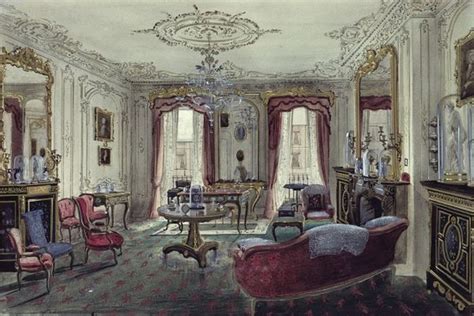 Prints Of Interior Of A Drawing Room In A Town House 19th Century