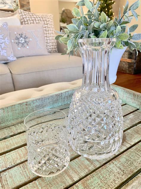 Waterford Crystal Bedside Carafe And Tumbler Set Decanter Etsy Waterford Crystal Bedside