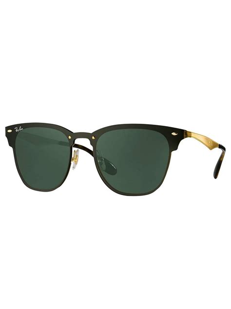 ray ban black gold blaze clubmaster steel sunglasses for men lyst