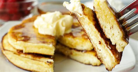 Fluffy Honey Butter Pancakes