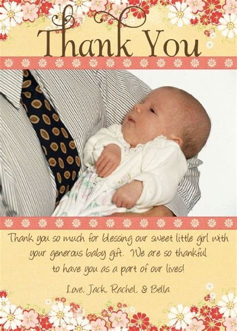 Send your heartfelt thanks with a baby thank you card. baby shower gift card thank you wording | Baby shower ...