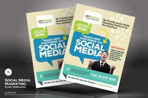 social media marketing flyers psd template