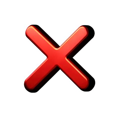 3d Icon Cross Mark 25209220 Png