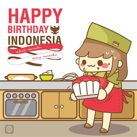 Happy Birthday Indonesia By Chibiorangebing2 On Deviantart
