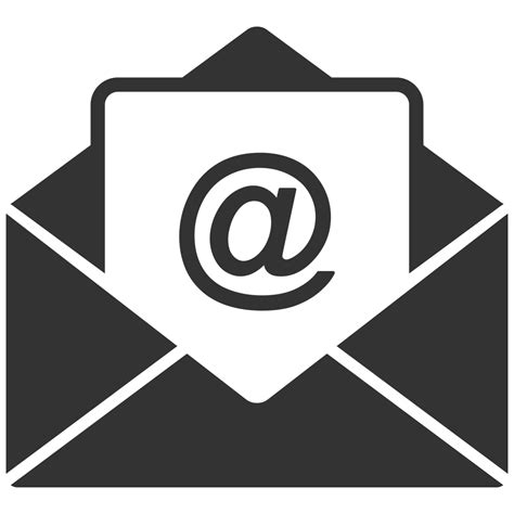 Email Icon Black And White PNG