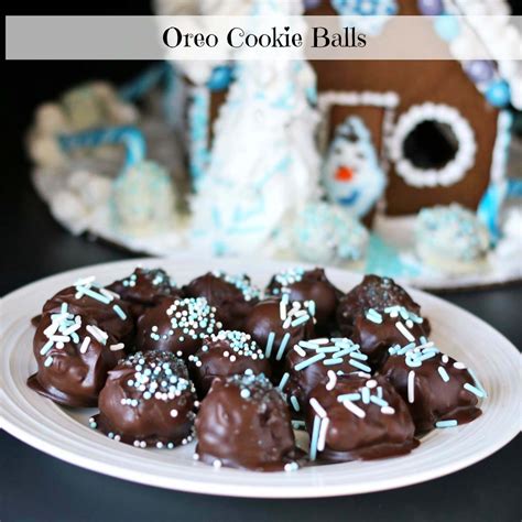 Oreo Cookie Balls Frozen Gingerbread House Recipes Food And Cooking