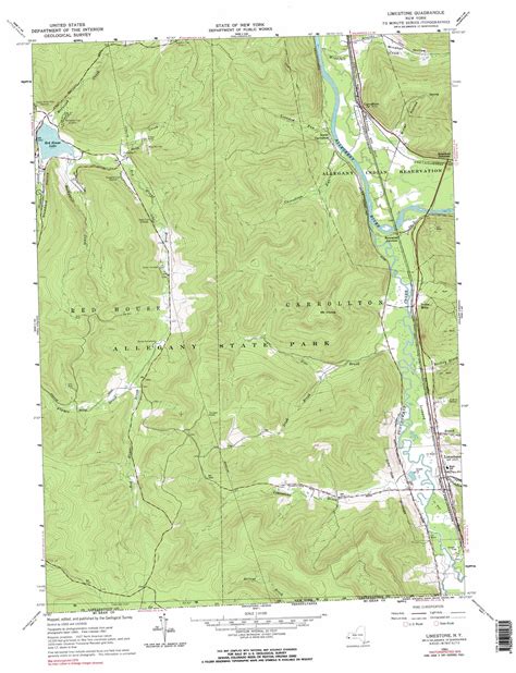 Limestone Topographic Map Ny Usgs Topo Quad 42078a6