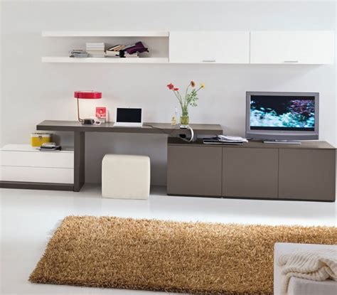 Your teens on hybrid or virtual learning this fall? Grey Study Desk in Living Room for Teen - Interior Design ...