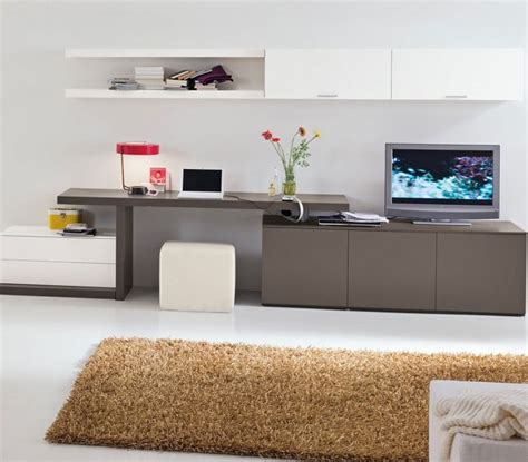 A floating desk can save you a. Grey Study Desk in Living Room for Teen - Interior Design ...