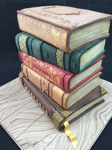 Vintage Books Cake Five Chocolate Cakes Filled With Ganache And Stacked