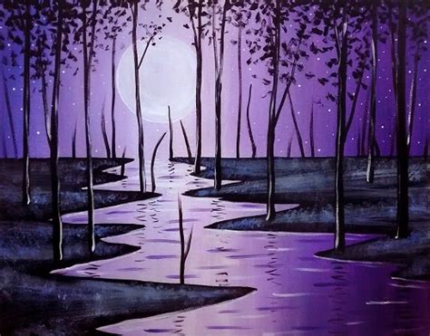 Paint Nite Full Moon River