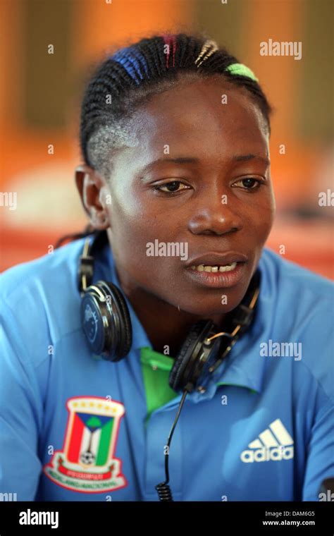 Genoveva Anonma National Soccer Player Of Equatorial Guinea Smiles During An Interview Held At