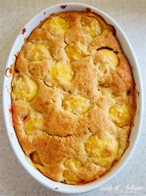 Dump the peaches in a baking dish, shake your cake mix over the peaches, top with butter, and bake. How to make peach dump cake ONETTECHNOLOGIESINDIA.COM