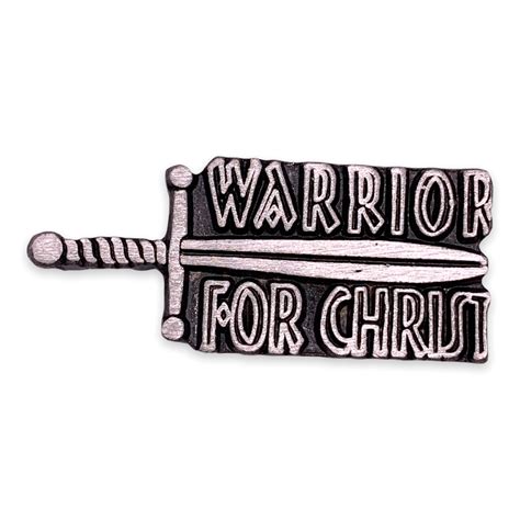 Warrior For Christ Biker Lapel Pin
