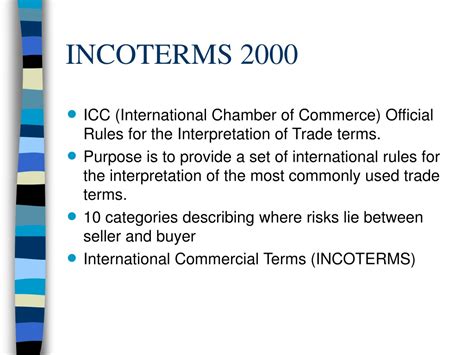 Ppt Incoterms 2000 Powerpoint Presentation Free Download Id9213449
