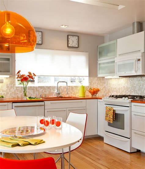 Vintage retro kitchen pyrex cream pitcher. Orange Kitchen Accents: Get the Look | Modern kitchen ...
