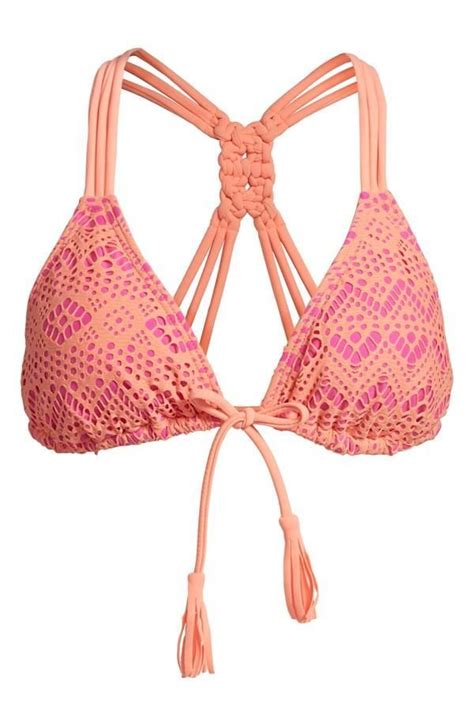 summer is coming want this pink and orange crochet bikini top bikinis crochet beach wear