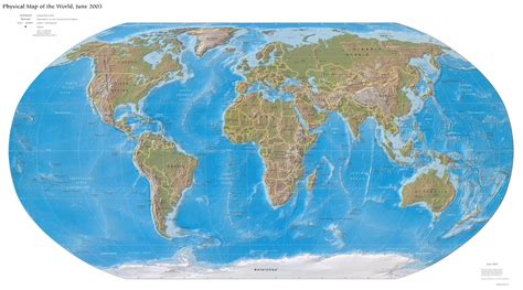 Wereldkaart Kaart Wereld Topografie Continenten Werelddelen