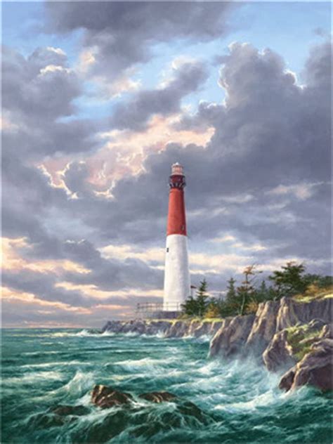 Seaside Lighthouse Storm Without Frame Diy Oil Painting Paint By Number