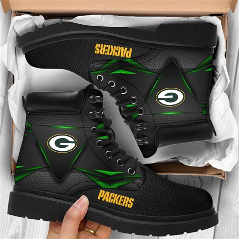 Green Bay Packers Nfl Boots Shoes 3d Packers Nfl Shoes Unique Etsy
