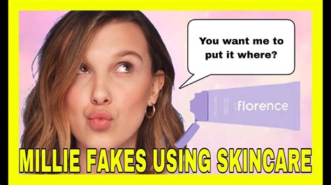 Millie Bobby Brown Fakes Using Skincare Line Youtube