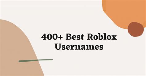 Más De 400 Buenas Ideas De Nombres De Usuario De Roblox Nombres Db