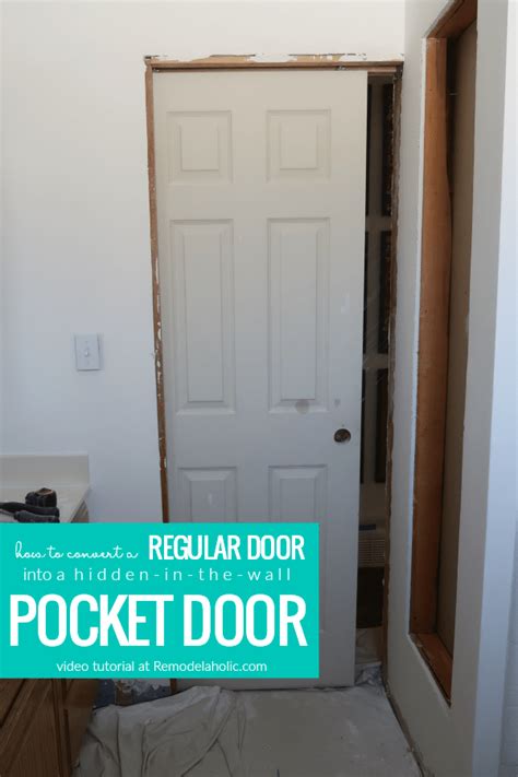 Remodelaholic The Easy Way To Install A Pocket Door Frame In An