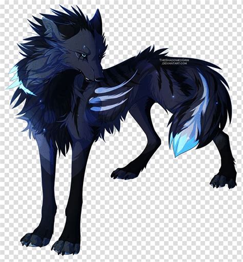 Gray Wolf Baby Wolves Drawing Anime Werewolf Blue Wolf Transparent