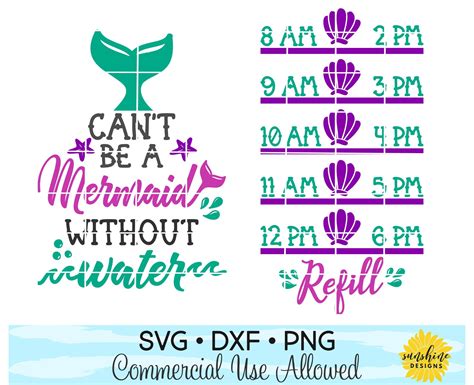 Water Tracker svg, Every Mermaid Needs Water svg, Water ...