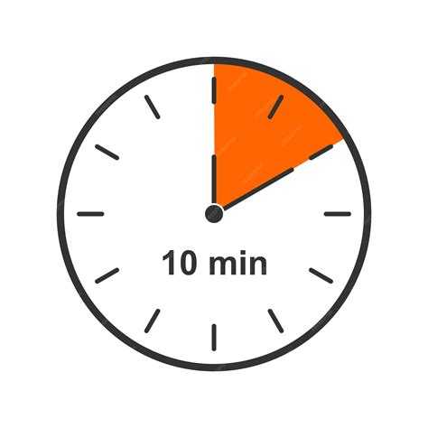 Icono de reloj con intervalo de tiempo de 10 minutos temporizador de