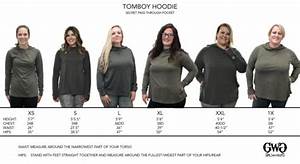 Size Chart Tomboy Hoodie Girls With Guns