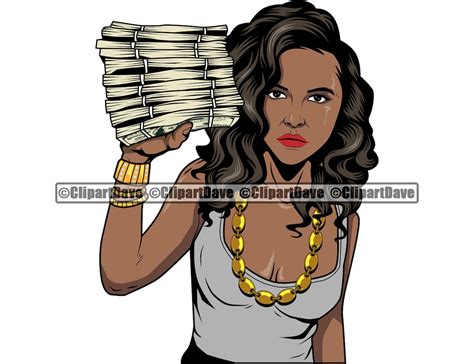 Sexy Woman Hand Holding Big Money Stacks Svg Design Thug Etsy