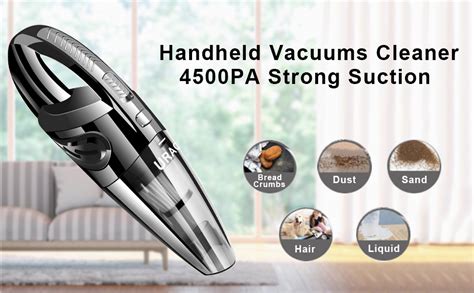 Uraqt Handheld Vacuums 4500 Pa Portable Handheld Hoover 120w Usb