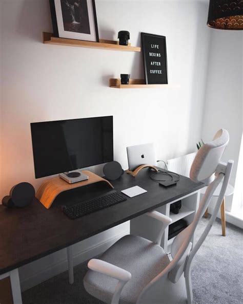 To get the job done, the experts at style by emily henderson placed the sofa against the longest wall and then put the desk directly in front of the window. 9 Best Minimalist Desk Setups for Your Workspace ...
