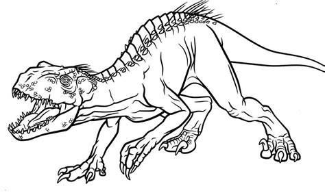 Indominus Rex Vs Indoraptor Coloring Page Dinosaurier Ausmalbilder Tyrannosaurus Trex Jurassic